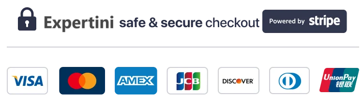 Expertini Stripe secure payment checkout badge